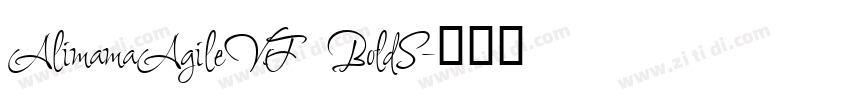 AlimamaAgileVF BoldS字体转换
